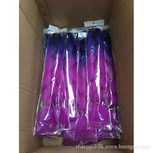 Sharopul Ombre Color Jumbo Braiding Hair extension synthetic accessories wicks knots free Crochet Braid Hair